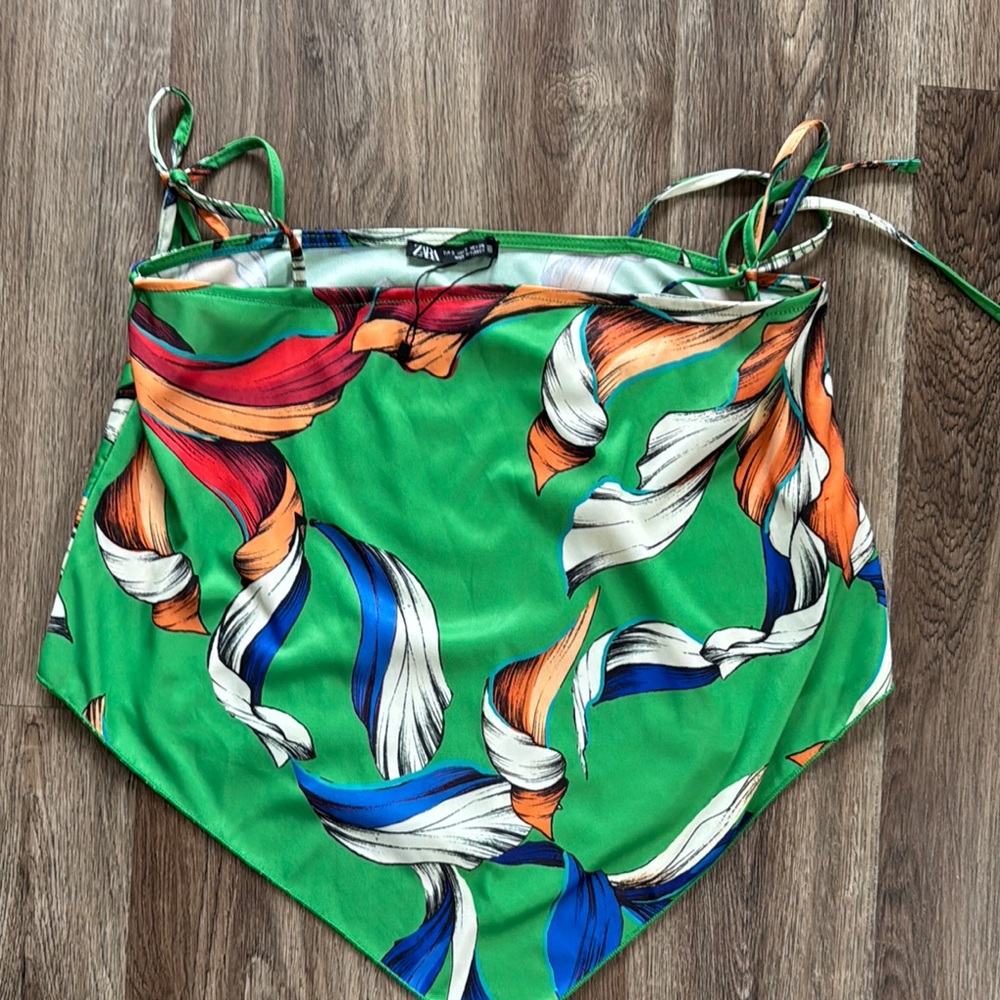 Zara Colorful Scarf Top size S